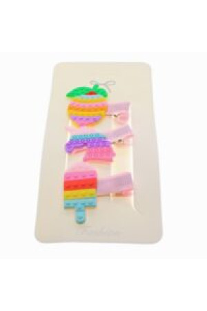 Toptan Altın Renk 3lü Renkli Patpat Pens Toka – 1831