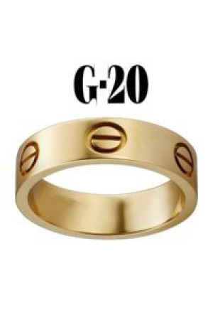 Toptan Kartier Düz Yüzük Gold Renk 20 Numara