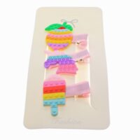 Toptan Altın Renk 3lü Renkli Patpat Pens Toka – 1831